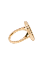 Elements® Ring, 18k Yellow Gold with Malachite & Pavé Diamonds